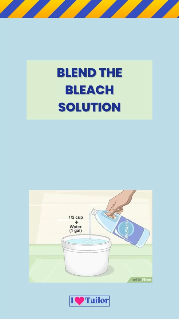 Step 3: blend the bleach solution