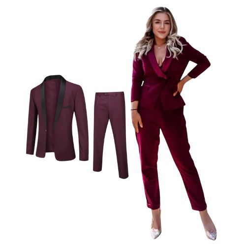 Maroon Pants with Silk Blouses