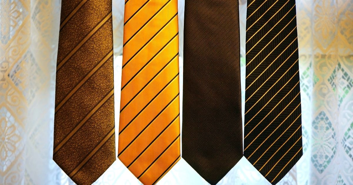 Patterned Ties with black shirt