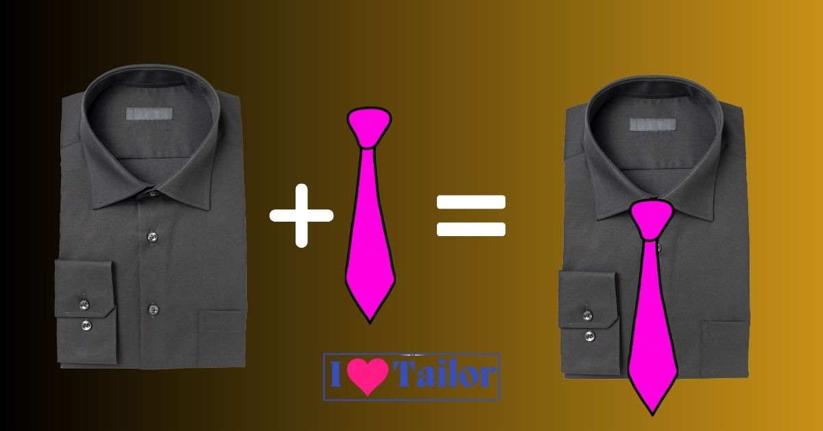 Pink tie with black shirt