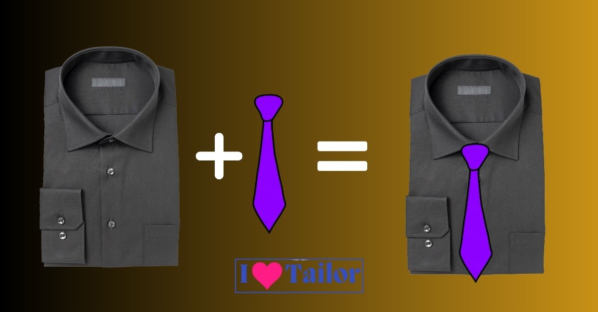 Purple tie with black shirt 