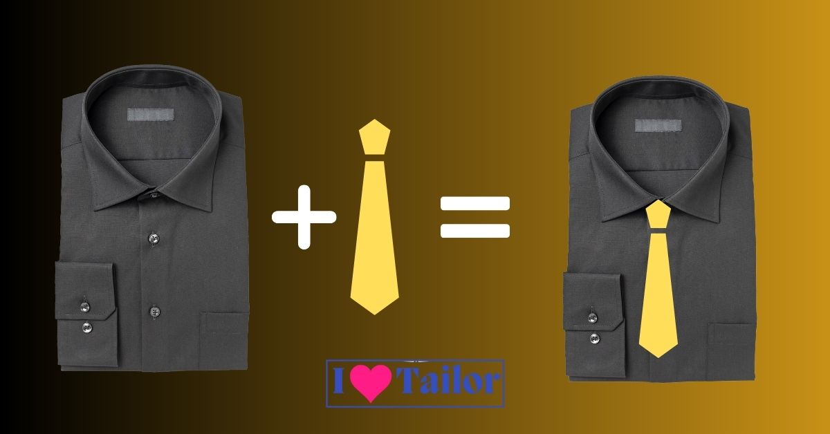 Yellow tie with black shirt