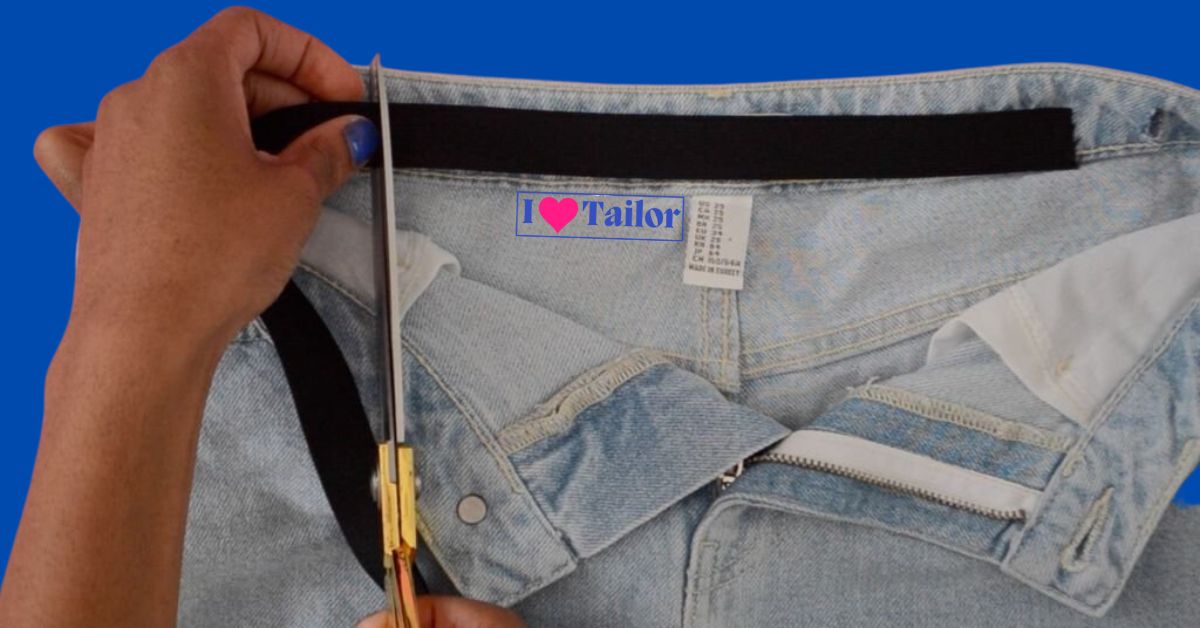 Elastic Band Method  to tighten pants without belt loops