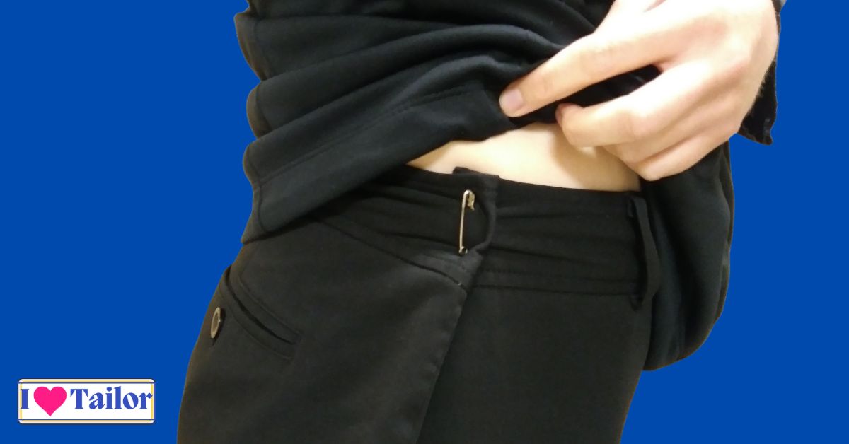 Safety Pin use to tight pants