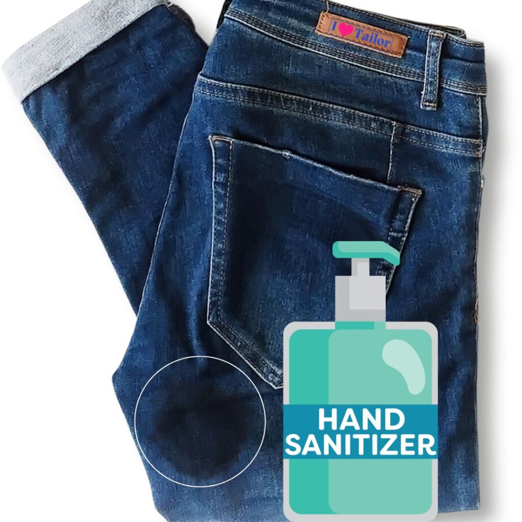 Alcohol-Based Hand Sanitizer to remove oil stains