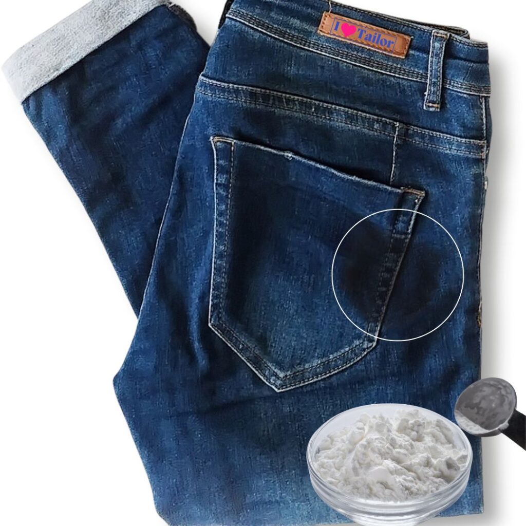 Cornstarch Approach to Remove Oil Stains from Jeans