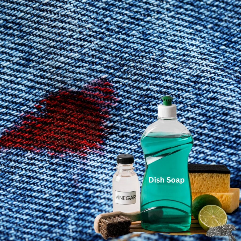 Dish Soap Technique to Remove Oil Stains from Jeans