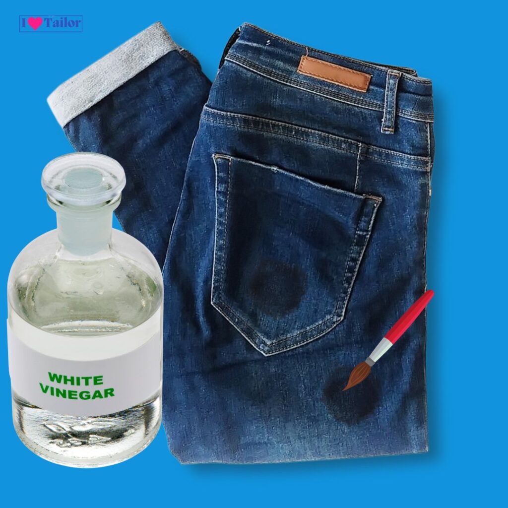 White Vinegar Solution to Remove Oil Stains from Jeans