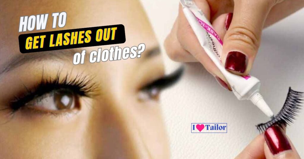 How to get eyelash glue off clothes?